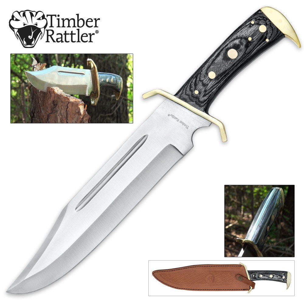 Timber Rattler Western Outlaw Bowie Knife