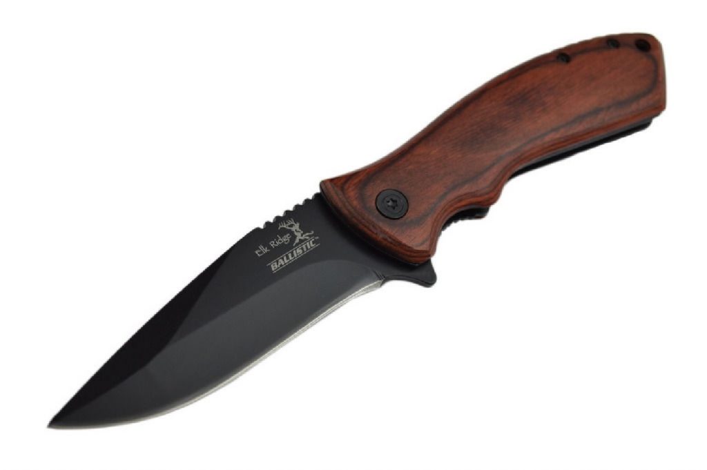 ELK RIDGE Wood Hunting Folding Knife