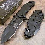Mtech Rescue Modified Tanto Black Spring Assisted Open Tactical Pocket Knife